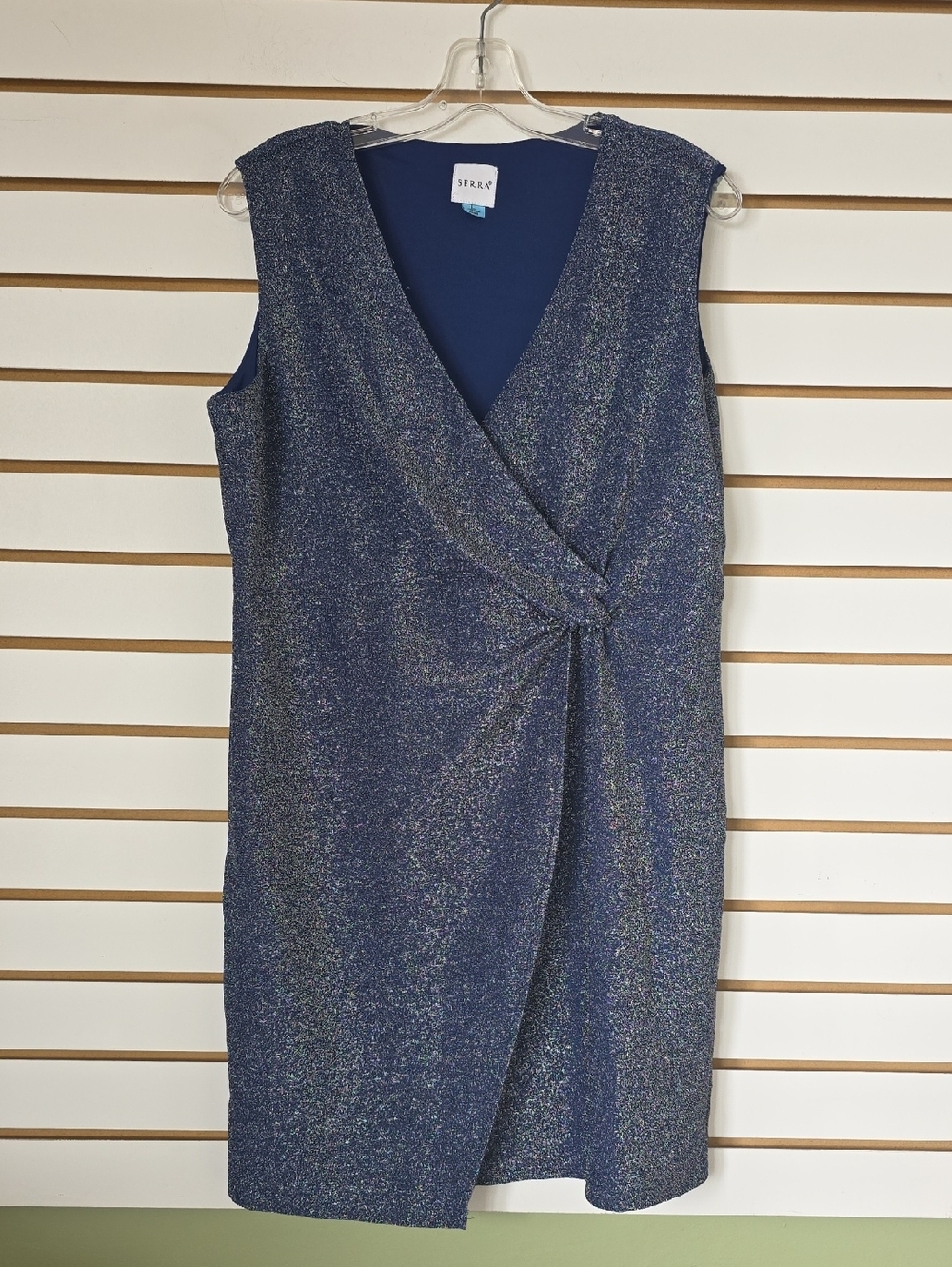 Serra Metallic Midi Dress Large